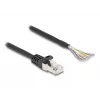 DeLOCK kaabel RJ50 isane avatud juhtmeotstele S/FTP 0,25 m must