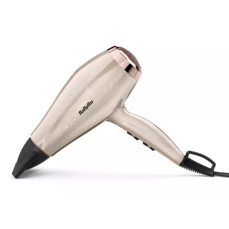 Föön BABYLISS 5914PE — 2000 W, alalisvoolumootor, 3 kuumuseastet, 2 kiirust, jahutusõhu funktsioon, must/kuldne/roosa kuldne