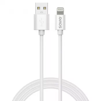 Savio Cl-193 USB-kaabel USB 2.0 2 m USB A USB C/Lightning Valge