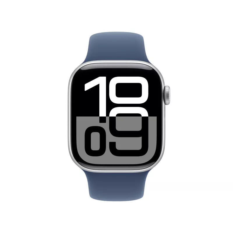 Apple Watch S10 Alumiinium Cellular 42mm Hõbedane (Spordirihm Denim) S/M