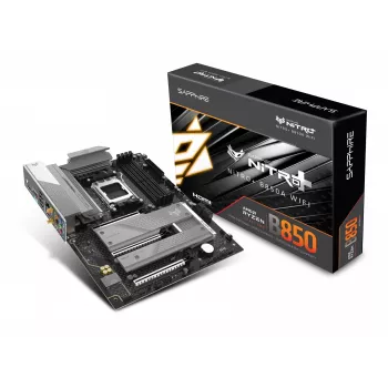 Emaplaat Sapphire NITRO+ B850A WIFI 7 AMD B850 Sokkel AM5 micro ATX, DDR5, 4 DIMM, 256GB, Wi‑Fi 7, 2.5GbE