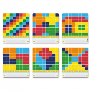Hariduslik mosaiikmäng QUERCETTI Mosaici Pallino Coding Travel Version 1006 — kaasaskantav puldanõela komplekt kodeerimiseks