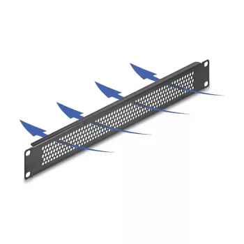 Pimepaneel DeLOCK 67035 Must Metall 44mm x 482mm x 11mm
