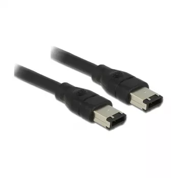FireWire-kaabel DeLOCK 83273 0,5 m 6-p Must