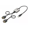 StarTech.com 2 jala (60cm) 2-pordiline USB-jadaliidese adapterkaabel, vahetatavad DB9 kruvid/mutrid, COM-i säilitus, USB-A – DB9 RS232, FTDI, 4. taseme ESD kaitse, Windows/macOS/ChromeOS/Linux – vastupidav TPE-konstruktsioon