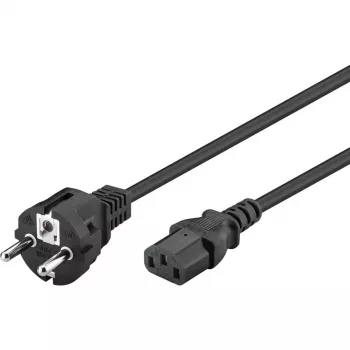 Goobay IEC-juhe 5 m must pistik tüüp F IEC C13 H05VV-F3G