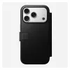 Mobiiltelefoni nahast foliokaas Nomad Modern Leather Folio Cover iPhone 17 Pro jaoks, 16 cm (6,3 tolli), must, 4 kaarditaskuga