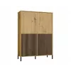 KAMARO 4DK õhuke/GŁ tamm ARTISAN DISPLAY CABINET
