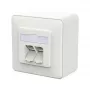 METZ CONNECT pistikupesa E-DAT C6A LSA++ 2 port AP liiklusvalge