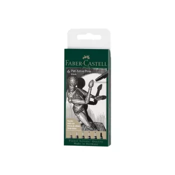 Mehaaniliste pliiatsite komplekt Faber-Castell 167154 — 6 tk, must plastkorpus, must grafiit
