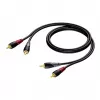 Helikaabel Procab 1KPCL084 — 2x RCA isane – 2x RCA isane, 3 m