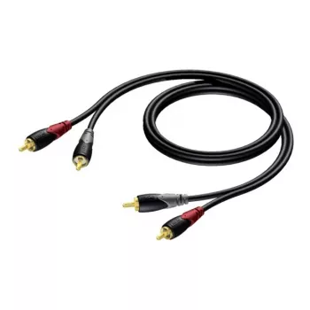 Helikaabel Procab 1KPCL084 — 2x RCA isane – 2x RCA isane, 3 m
