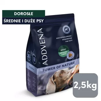 ADDVENA Power of Nature Adult Medium/Large Lamb - kuiv koeratoit - 2,5 kg