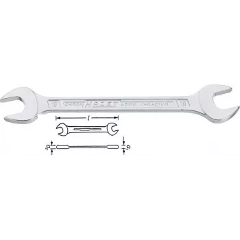 Hazet kahepoolne lahtine mutrivõti, suurus: 8 mm, suurus: 9 mm (450N-8X9)