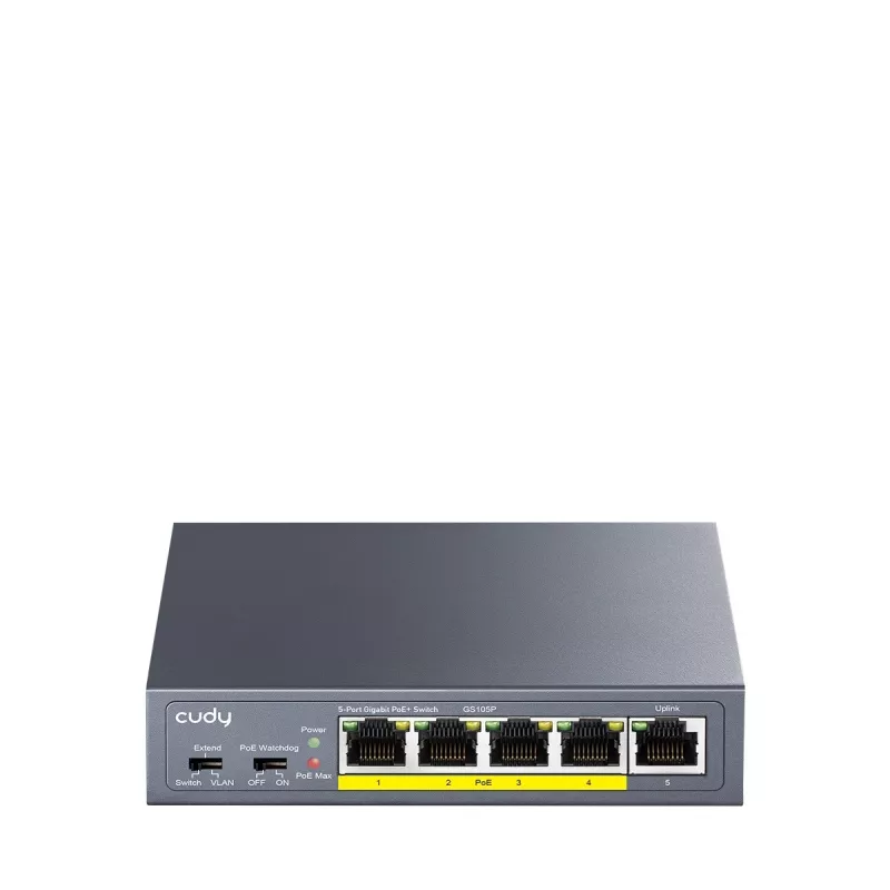 CUDY GS105P 5-pordiline Gigabit PoE+ lüliti 36W
