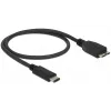 USB-kaabel DeLOCK 0,5 m USB3.1 C - MicroUSB3.1 B