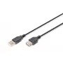 Digitus ASSMANN - USB-pikenduskaabel - USB (W) USB-le (W) - 1,8 m (USB/USB 2.0) - Vormitud - Must (AK-300200-018-S)
