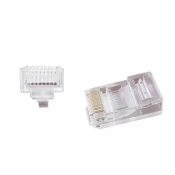 Juhtmepistik Gembird LC-PTU-01/100 8P8C RJ45 läbipaistev