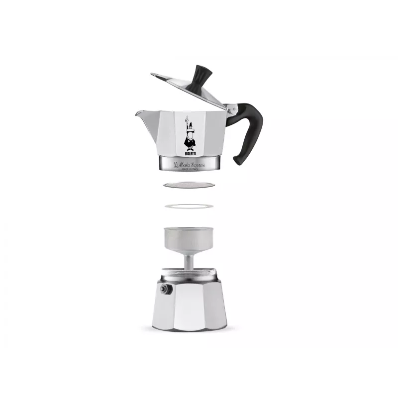 Bialetti Moka Express Moka pott 0,3 L Alumiinium, Must