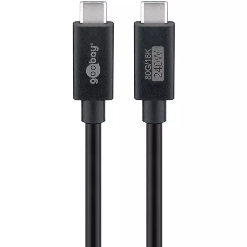 USB-C kaabel WENTRONIC USB4 Gen4 1,2m — toetab 16k@60Hz ja 4K@120Hz