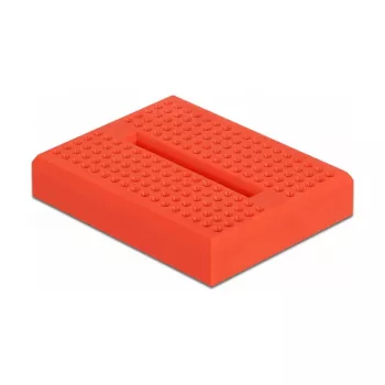 Breadboard DELOCK 18318 — plastist jootevaba prototüüpimisplaat, 36 × 46 × 10 mm, punane