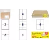 Sildid saatmiseks Avery Zweckform 8025-300 valge — 1200 prinditavat isekleepuvat silti