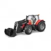 Mängutraktor BRUDER Massey Ferguson 7624 esilaaduriga, punane, alates 3. eluaastast