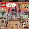 LEGO Star Wars kloonsõdurite ja lahingudroidide lahingukomplekti ehitusmänguasjad lastele kiirrattasõidukiga, 4 minifiguuri ja 5 figuuri, kingitused poistele