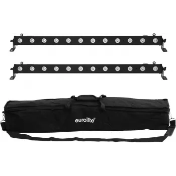 LED riba komplekt EUROLITE 2x LED BAR-12 QCL RGBA pehmekotiga – 2 ühikut, QCL RGBA LED-id