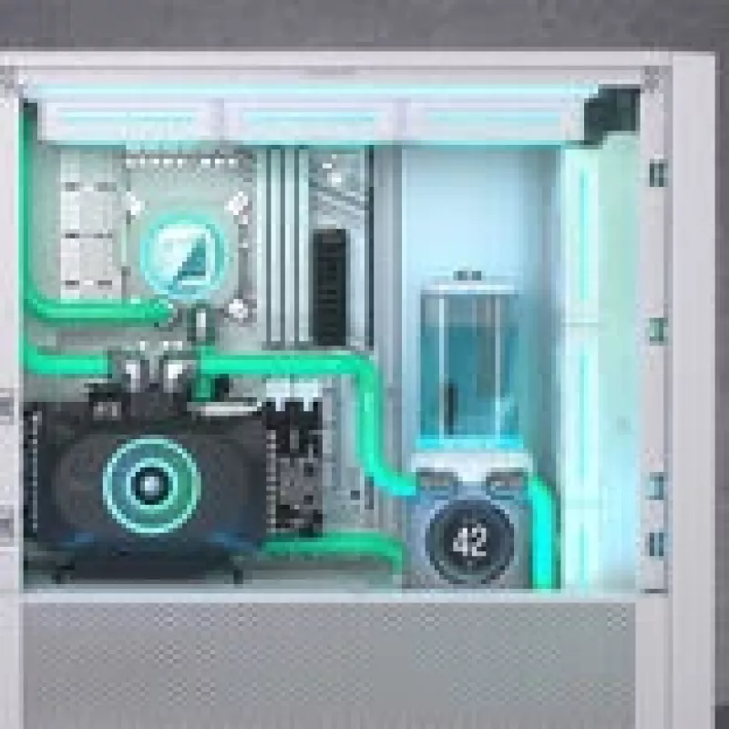 CPU vedelikjahutuspumba komplekt CORSAIR iCUE Link XD6 RGB Elite LCD koos 6 RGB-ventilaatoriga
