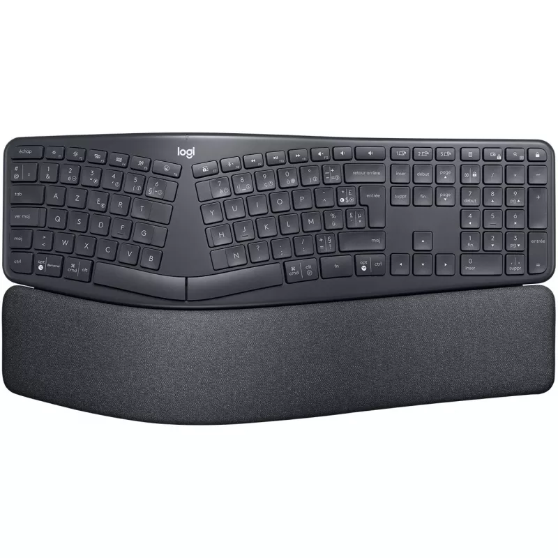 Logitech ERGO K860 for Business täissuuruses juhtmevaba klaviatuur AZERTY