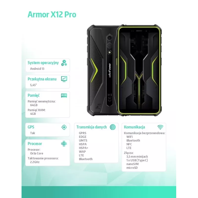 Nutitelefon Ulefone Armor X12 3GB/32GB ilma laadijata