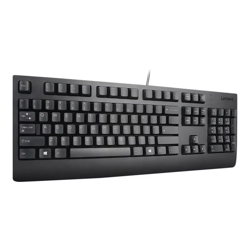 Juhtmega täissuuruses klaviatuur Lenovo Preferred Pro II — USB, slovaki paigutus, must, randmetoega