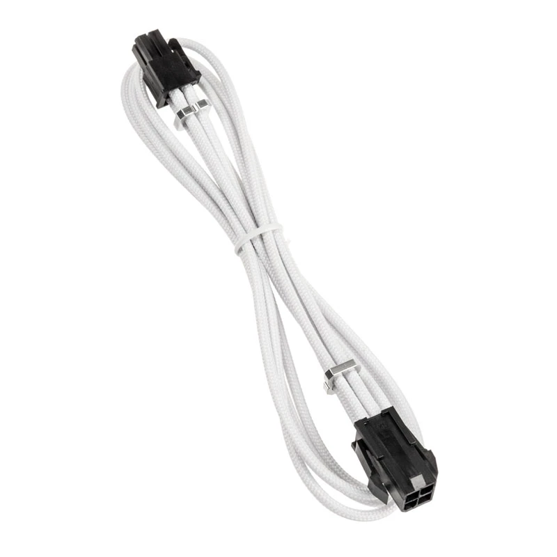 BitFenix Alchemy 4-Pin-ATX12V pikenduskaabel, 45 cm, ümbrisega - valge