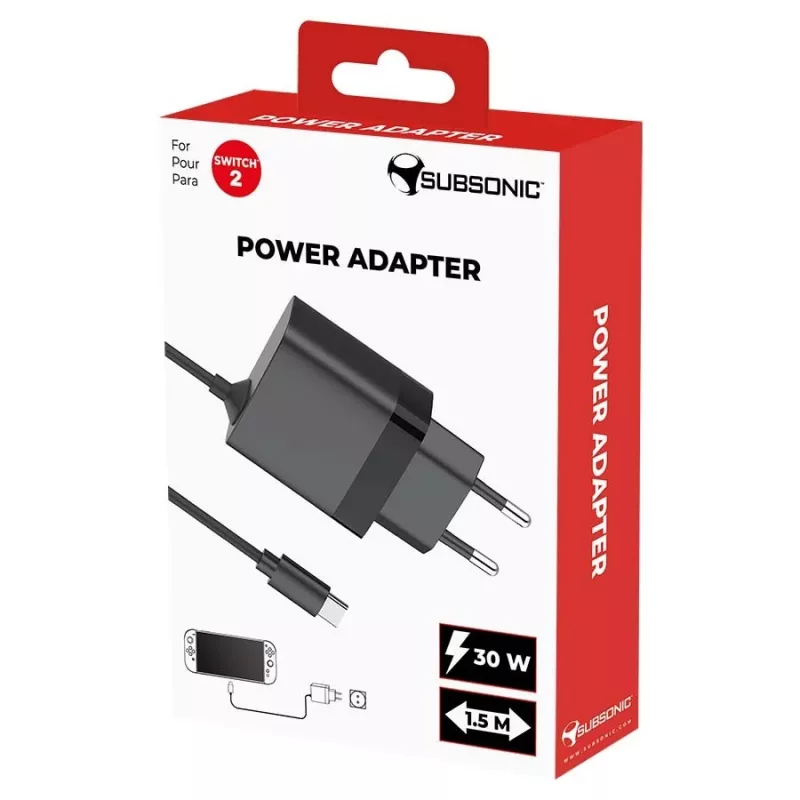 Toiteadapter SUBSONIC SA5713 lülitile 1/2 15V 2,5A