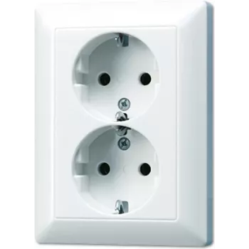 JUNG Schuko kahekordne pistikupesa AS5020U AS 500/A plus valge AS5020U (AS5020U)