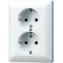 JUNG Schuko kahekordne pistikupesa AS5020U AS 500/A plus valge AS5020U (AS5020U)