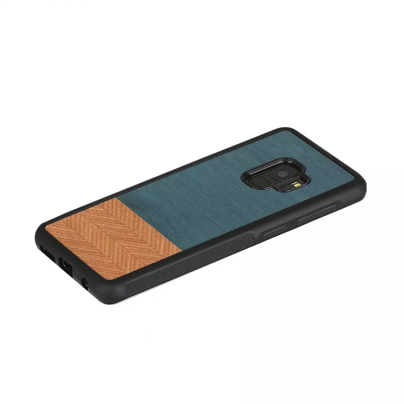 Nutitelefoni ümbris man and wood Samsung Galaxy S9 jaoks teksamust
