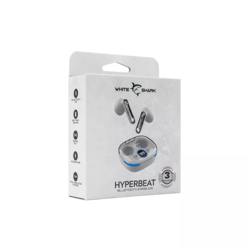 Kõrvaklapid White Shark GEB-TWS37 HyperBeat Valge