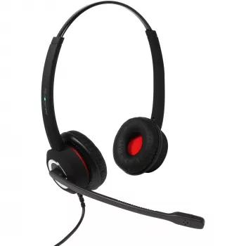 Binaural USB-peakomplekt Plusonic 10.2P ühildub BBB-ga, juhtmega USB-ühendus, binaural disain