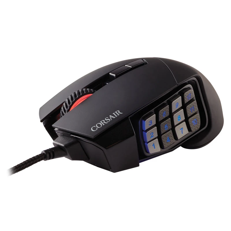 Corsair mängurihiir Scimitar RGB Elite optiline juhtmega 17 klahvi 18000 dpi must