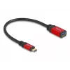 USB-adapter DeLOCK 60172 USB USB-C isane USB Type-A emasele 10 Gbps 15 cm punane metall