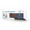 Juhtmega täissuuruses klaviatuur koos hiirega Gembird KBS-UML-01 — USB, QWERTY US, 104 klahvi, must