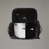 Duffel bag The North Face Base Camp S — 50 L, nailon/polüester, must/valge