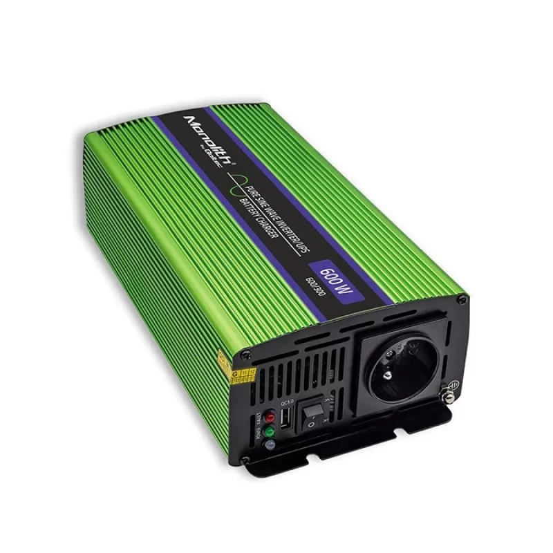 Autoinverter Qoltec Monolith 600 W roheline 12 V