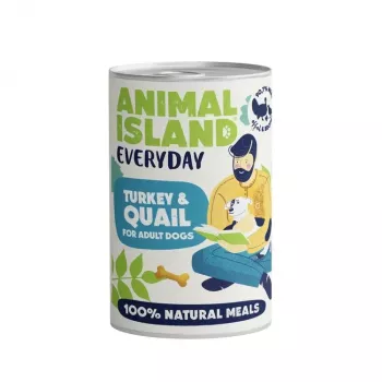 ANIMAL ISLAND Everyday Turkey and quail - märg koeratoit - 400g