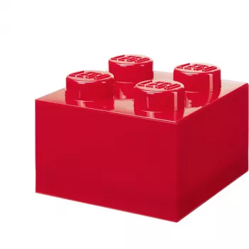 LEGO tellis 4 punane läbipaistev – 4x2 naastuga läbipaistev punane ehitusklots