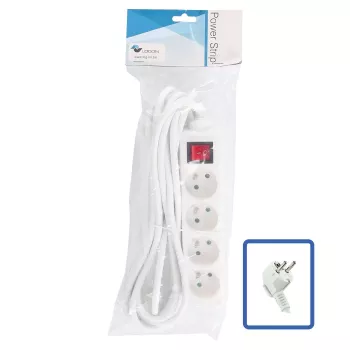 Pikendusjuhe LOGON LPS070 5 m kaabel 4 vahelduvvoolupesa 16 A 3500 W Siseruumid Valge