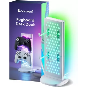 Nanoleaf Pegboard Desk Dock, Valge | 15 W | RGB