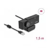 Veebikaamera DeLOCK 96400 8 MP 3840 x 2160 pikslit USB 2.0 Must